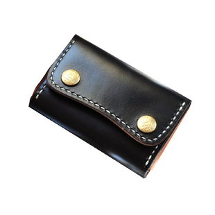 美国霍尔文牛皮horween 茶芯皮油蜡皮手工复古轻便简约零钱包卡包