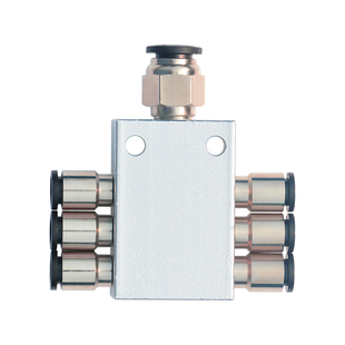 机械手配件多管路分气排接头汇流气嘴1进4/6/8出一出四六八包邮