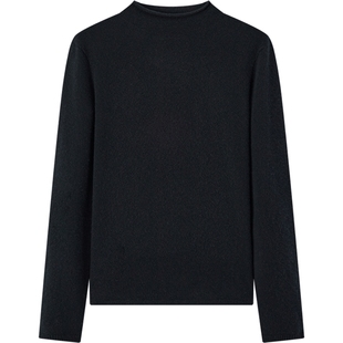 爱居兔山羊绒打底衫女冬季新款高级感经典时尚长袖针织衫