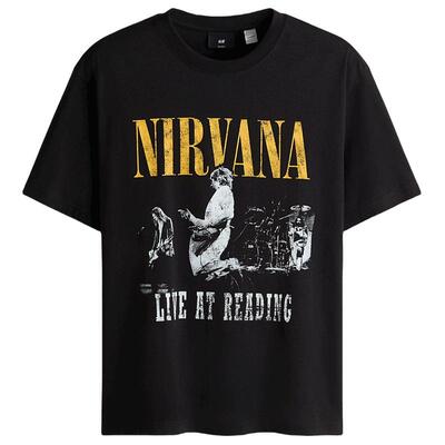 【Nirvana】HM男装T恤2026春季新款涅槃乐队宽松短袖上衣0972640