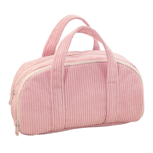 简约可爱双层大容量笔袋初中生小学生铅笔盒文具收纳包手提袋女生