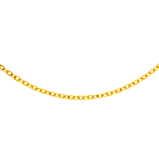 潮宏基珠宝圆梦之旅黄18k金项链女彩金素链O字配链十字链时尚百搭