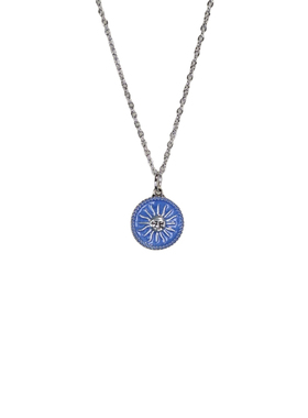 Cute运气古着女生太阳吊坠项链