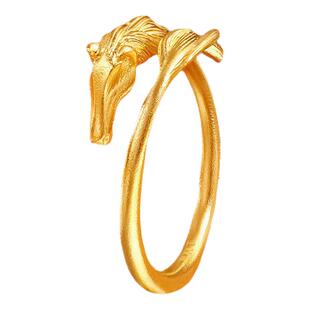 【剩1件】诗普琳  足金黄金 活口马年生肖 戒指本命年送女友礼