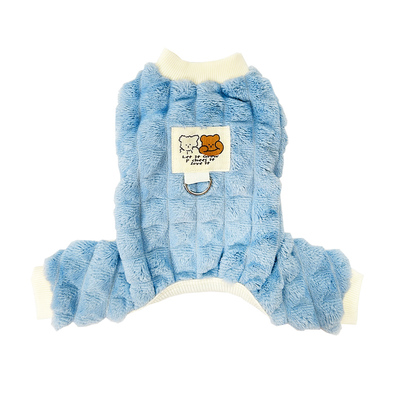 加厚宠物小狗保暖可牵引四脚衣