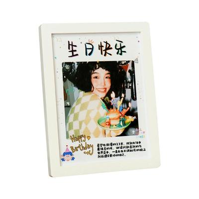 桃智diy实木ins风相框照片定制