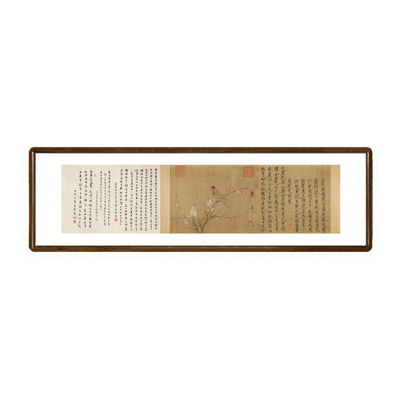 宋徽宗五色鹦鹉图新中式花鸟挂画
