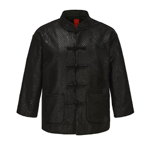 万图岁福童装【黑大蛇】秋冬新款中国风国潮儿童盘扣唐装亲子装