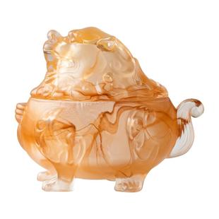 中式琉璃狻猊香炉家用室内沉香檀香熏香盘香香篆茶道创意摆件送礼