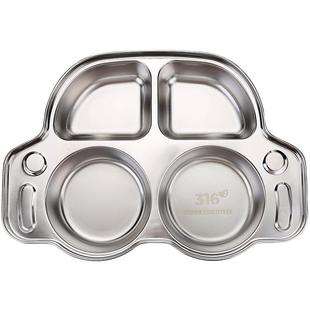 unzy316不锈钢盘儿童餐盘分格餐盘食品级幼儿园宝宝吃饭专用餐具