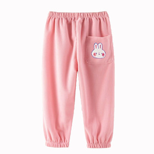 女童宝宝裤子秋冬新款童装婴儿灯芯绒长裤冬装男童加厚保暖休闲裤