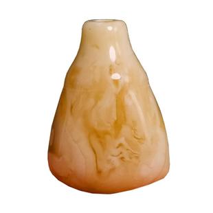 微瑕 俄料鸡油黄白花蜜蜡三通 小金刚星月菩提百香籽一体佛头配饰