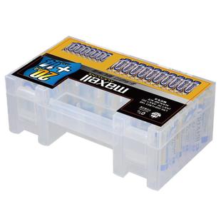 Maxell7号电池耐用碱性34粒混合装送收纳盒家庭装5号干电池1.5V空调电视遥控器鼠标玩具AAA挂闹钟小号干电池