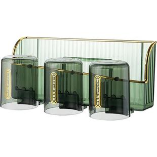 牙刷置物架架子牙膏洗漱口杯免打孔刷牙杯子牙缸壁挂式卫生间放置