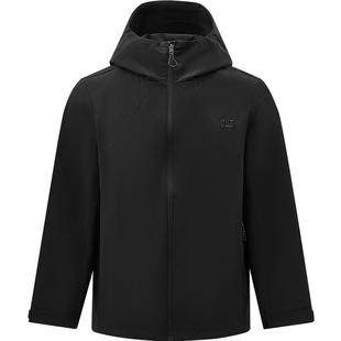 【三防】CAT卡特春季男士户外可调节帽口宽松防水夹克外套