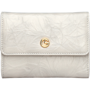 金利来正品女包时尚真皮短款钱包女士小众简约钱夹皮夹包头层牛皮