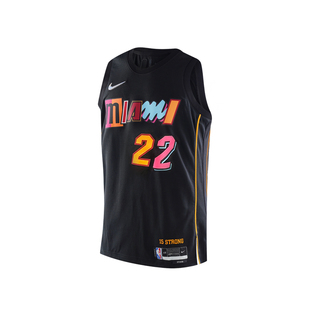 Nike耐克NBA官方75周年纪念版NBA热火巴特勒速干SW球衣篮球服