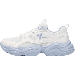 特步女鞋运动鞋女夏季薄款网面透气老爹鞋学生厚底增高软底休闲鞋