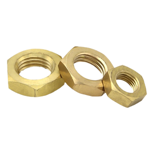GB808黄铜细牙薄螺母标准铜六角扁螺丝帽M6M8M10M12M14M16M18-M20