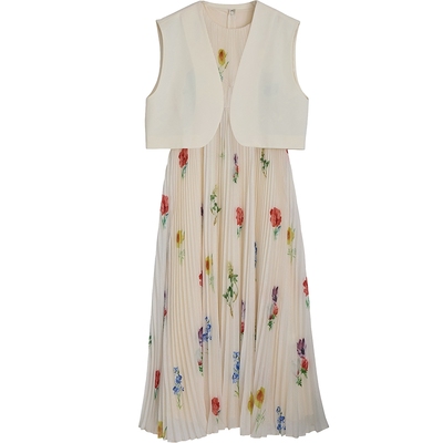 【ins博主同款】AMERI 2025春夏背心无袖百褶裙套装0125105660490