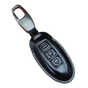 适用于日产贵士途乐天籁轩逸途达奇骏逍客车钥匙套真皮钥匙扣包