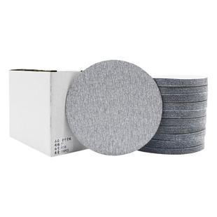 金牛5寸圆形植绒砂纸片白砂9寸打磨机沙纸圆盘干磨砂纸抛光打磨片