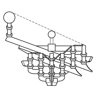 宋式并计心补间六辅作斗拱及分件尺寸图cad动态块七踩平身科斗拱