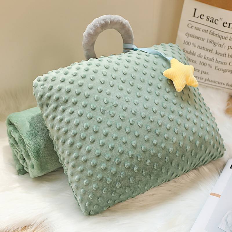 抱枕被子两用午睡小车载毯子办公室空调枕二合一毯学生简约抱靠垫