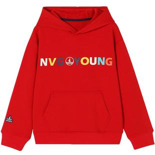 【第二件半价】Navigare意大利小帆船儿童连帽卫衣女童红色上衣