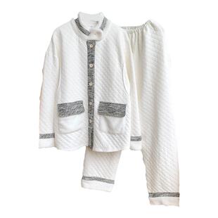 秋冬加厚产后纯棉产妇孕妇睡衣冬季家居服冬天空气棉月子服女哺乳