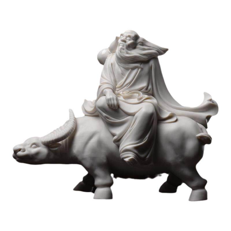 素茗中国白德化瓷老子艺术品摆件