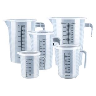 量杯带刻度塑料食品级大容量筒5000ml商用1000毫升量桶奶茶店专用