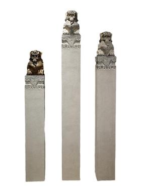 新中式招财吉象貔貅拴马桩一对