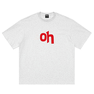 ZMOH情侣款圆领短袖2025年男夏季内搭重磅落肩T恤纯棉透气上衣女