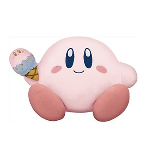日本kirby正版大号ice cream冰激凌星之卡比公仔玩偶娃娃毛绒玩具