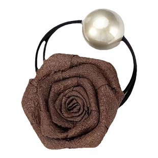 干枯玫瑰花发绳~花朵2025新款发圈高端头花头绳新中式高级感发饰