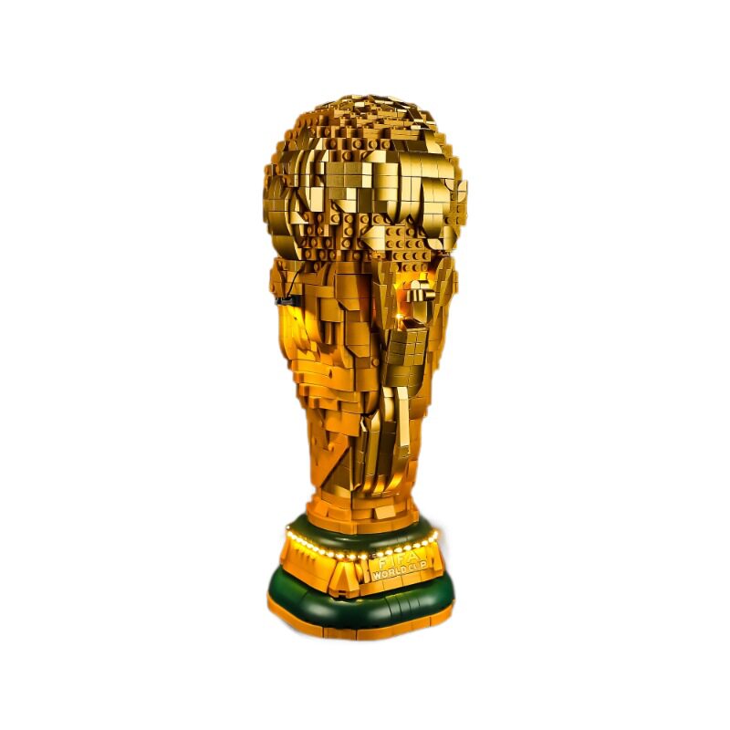 YEABRICKS LED灯饰适用43020 FIFA世界怀奖杯足球43019积木灯光组