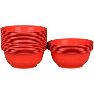 一次性碗筷加厚红色喜字结婚宴席婚庆家用吃饭环保塑料碗杯勺餐具