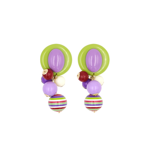 BOMBCACA趣味星球系列 比奇堡 原创夸张彩球中古设计感圆珠耳环女