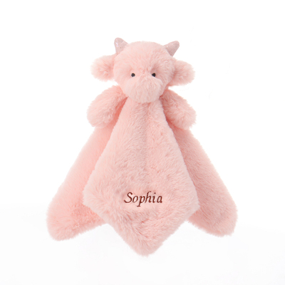 Apricot lamb瑞可羊小龙安抚巾可爱宝宝安抚毛绒玩具中英文定制款