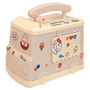 可爱存钱罐2025年新款儿童男女孩只进不出储蓄罐网红汽车密码钱箱