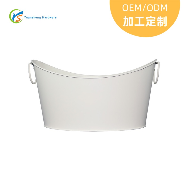 镀锌铁椭圆冰桶户外双啤酒冰冰提手元宝桶桶形派对大桶金属