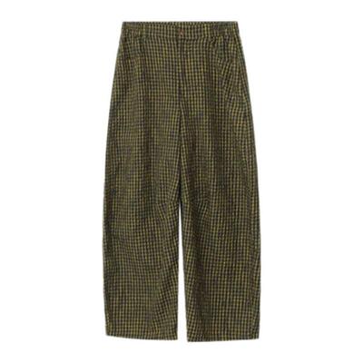 木岸muan滤镜格子裤夏季高级百搭简约休闲裤直筒长裤女DG3-9032