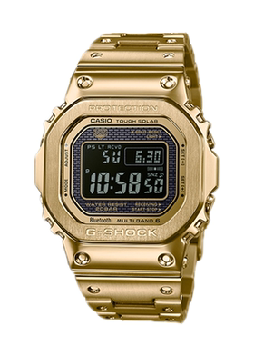 卡西欧MIP屏 GSHOCK金属方块太阳能蓝牙小金块手表男GMW-B5000