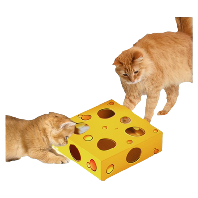 智能奶酪盒打地鼠猫玩具