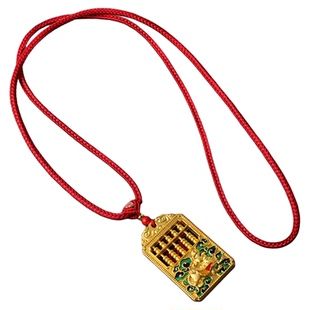 精工编织桃花结扣头手工项链红绳翡翠黄金吊坠挂绳玉佩挂脖黑绳子