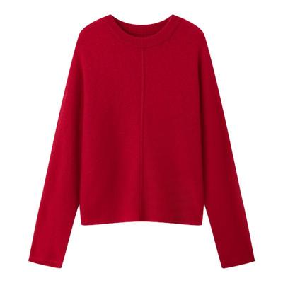 RUISHI芮时圆领长袖羊绒针织罩衫