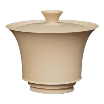 紫陶高档手工盖碗可悬停转盖