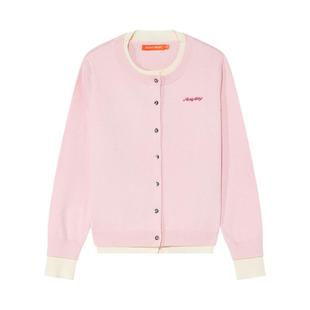 NOISY TEDDY25秋季新款时尚潮流女士假两件长袖针织开衫毛衫舒适