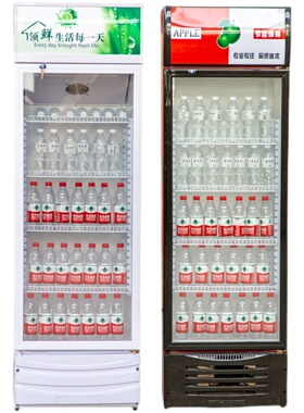 商用立式饮料展示柜冷藏保鲜柜大容量酒水柜单门节能铜管冰箱